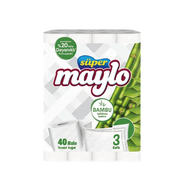 MAYLO BAMBU TUVALET KAĞIDI 3 KATLI 40'LI